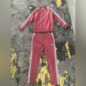 Adidas women’s pink track suit